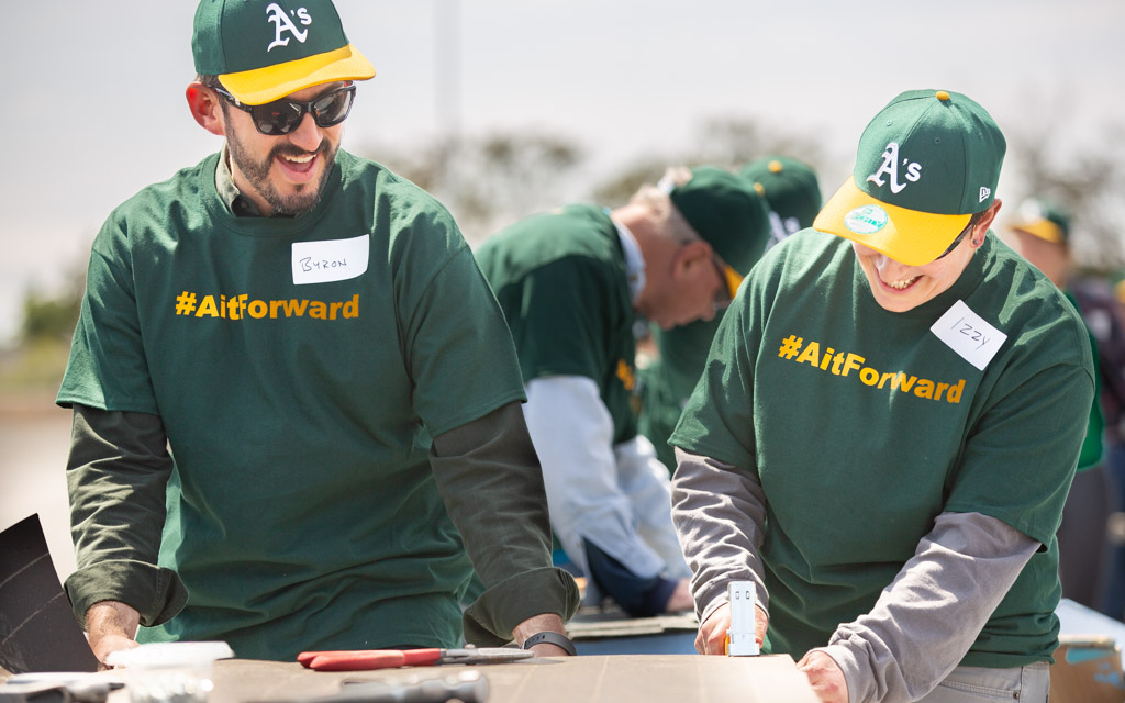 Oakland A's Habitat for Humanity charity build