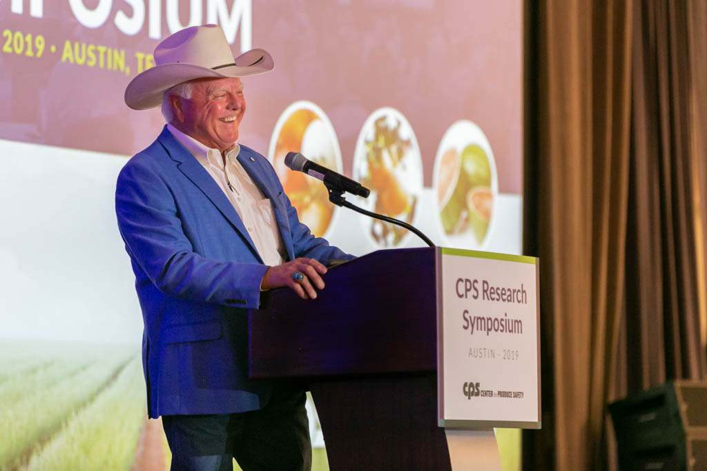 Sid Miller speaking at a corporate event in Austin